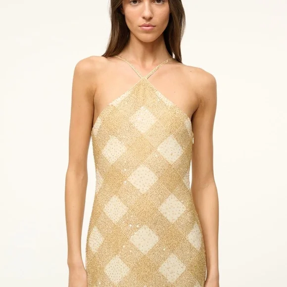 STAUD CUBISM DRESS GOLDEN HOUR - Picture 3 of 6